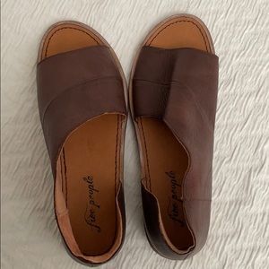 Free People Brown Leather Sandals